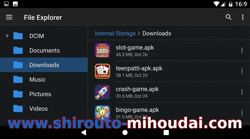 Main screen of Www.shirouto-mihoudai.com gameapk page for PK players